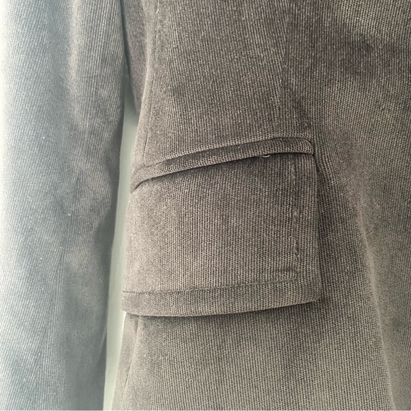 Iris Setlakwe Dark Brown Corduroy Peplum Back Blazer Size 12 - Picture 4 of 13